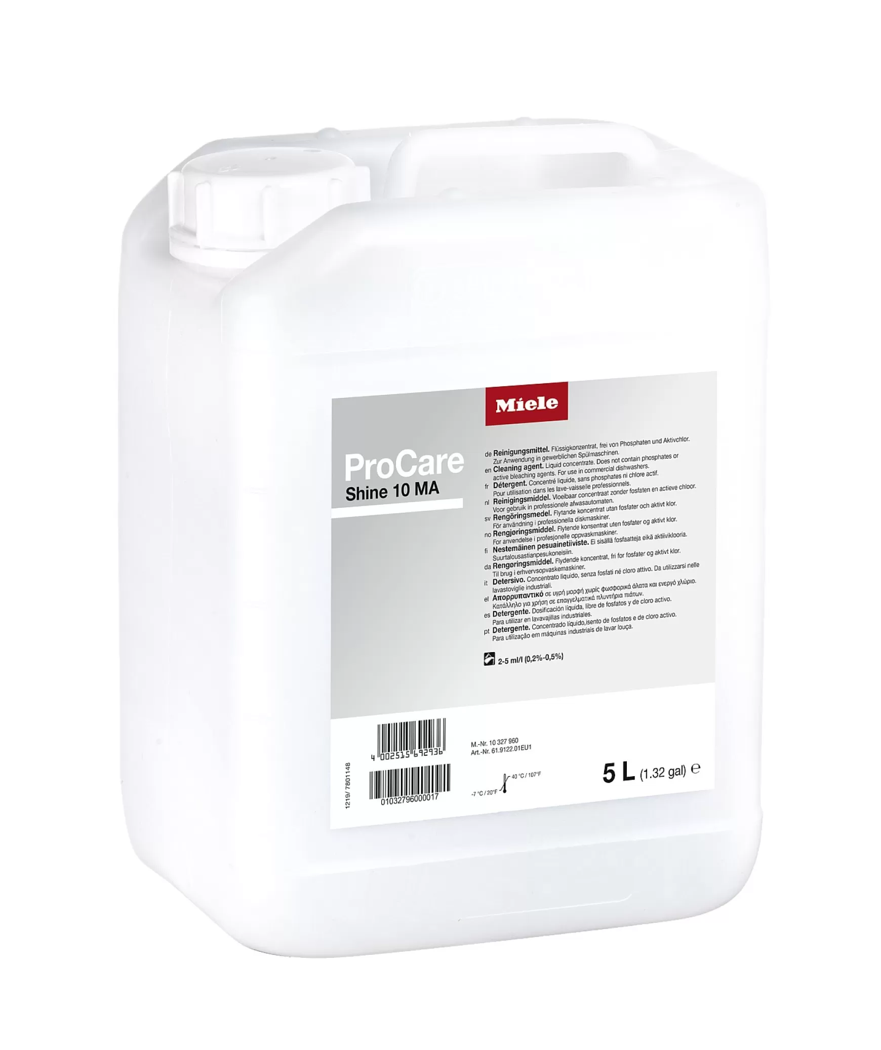 Vloeibaar Wasmiddel, Licht Alkalisch, 5 L<Miele Best